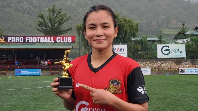 থিম্পু সিটিকে হারিয়ে ম্যাচসেরা পারোর ঋতুপর্ণা